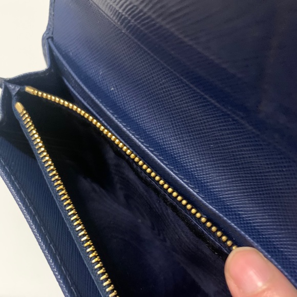 Prada Blue Saffiano Continental Wallet - Picture 5 of 6
